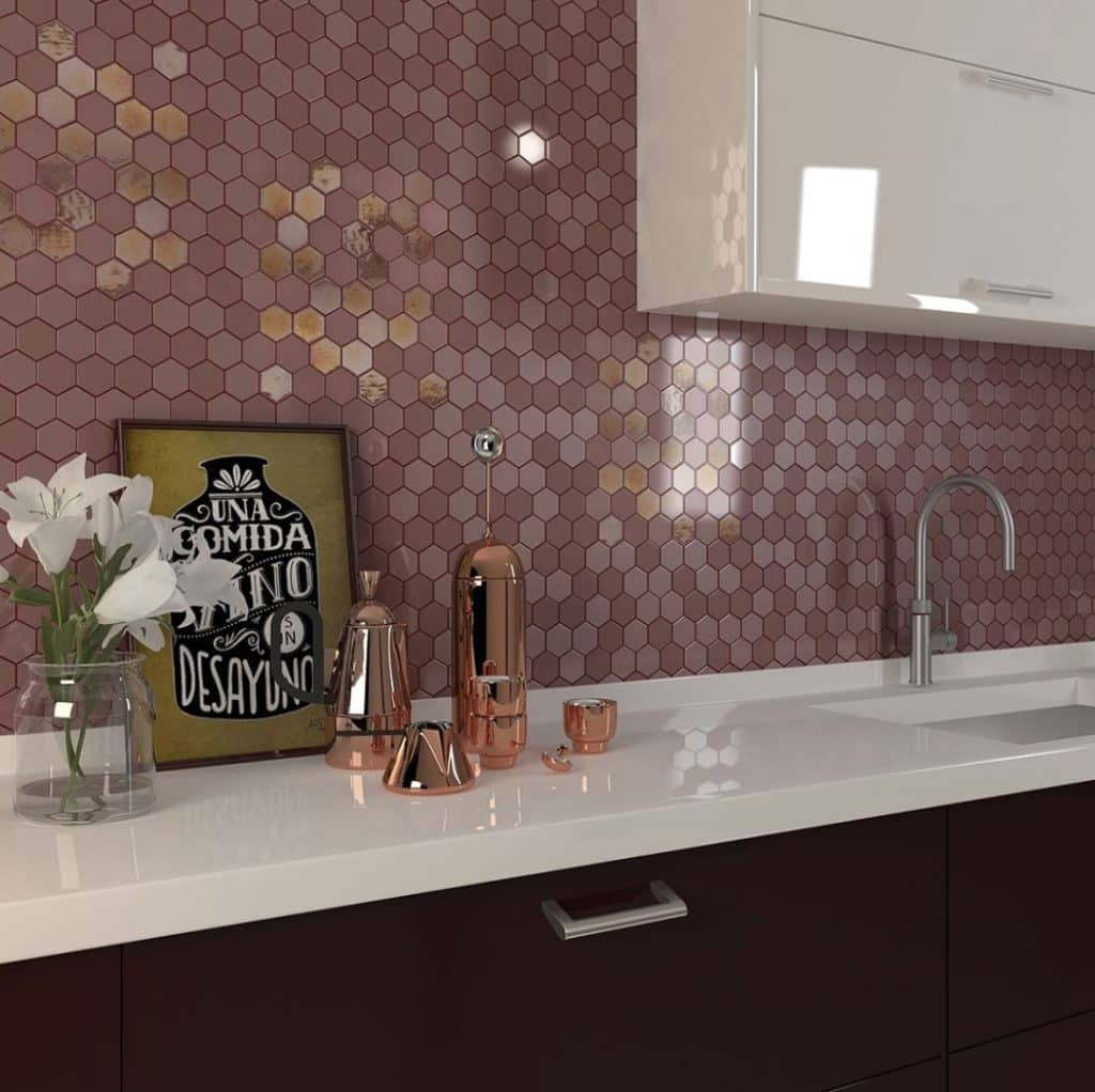 mozaiek tegels keuken tégl