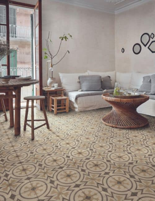 tegels met motief woonkamer